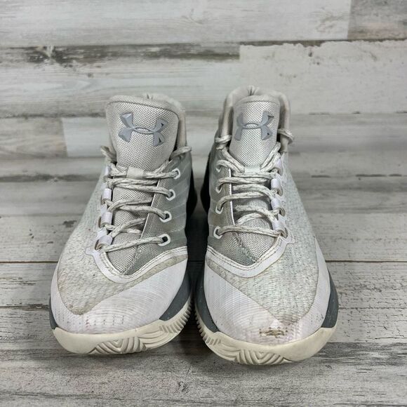 Under Armour Youth‎ Boys Curry 3 Basketball Shoes Gray White Size 7Y - Picture 4 of 8